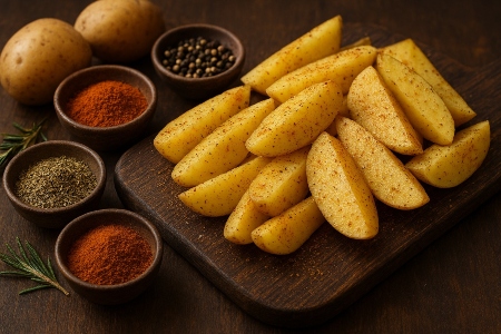 طرز تهیه سیب‌زمینی رستورانی و ادویه‌های ویژه برای طعمی بی‌نظیر