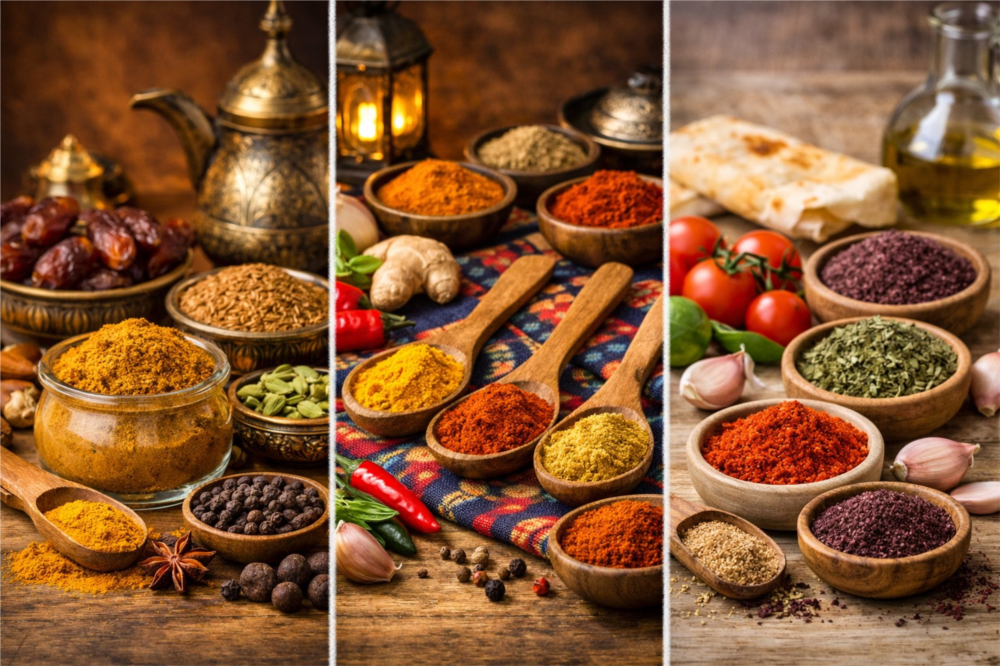 تفاوت طعم و عطر ادویه‌های ترکی، عربی و هندی در غذا
