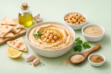 طرز تهیه حمص اصیل عربی؛ دستور مرحله‌به‌مرحله حمص رستورانی با بافتی نرم و کرمی